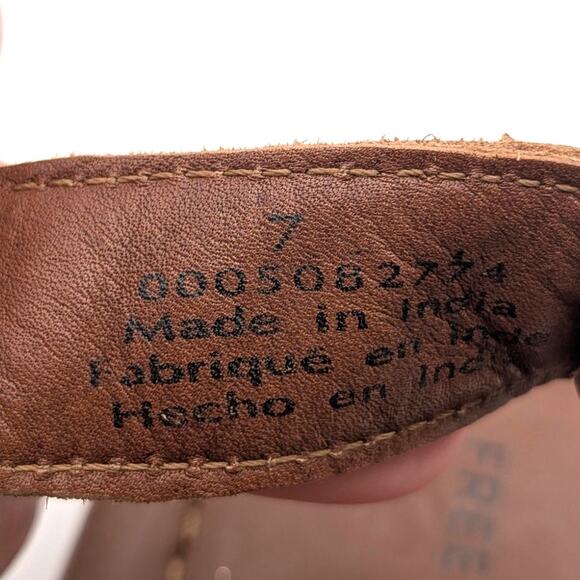 Free People Island Hopping Wrap Sandals Women's Brown Luggage Size US7 EU37.5 - Picture 7 of 13